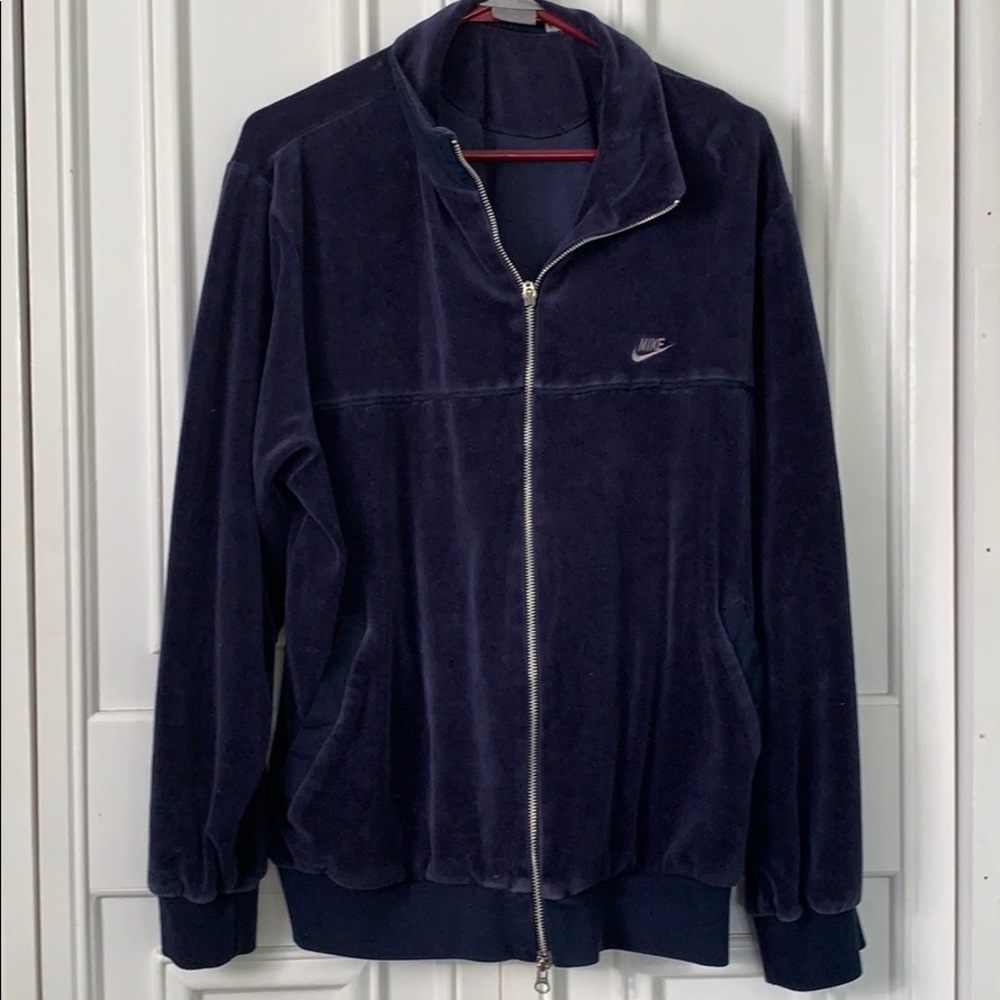 Velour oversized Nike zip up sweater